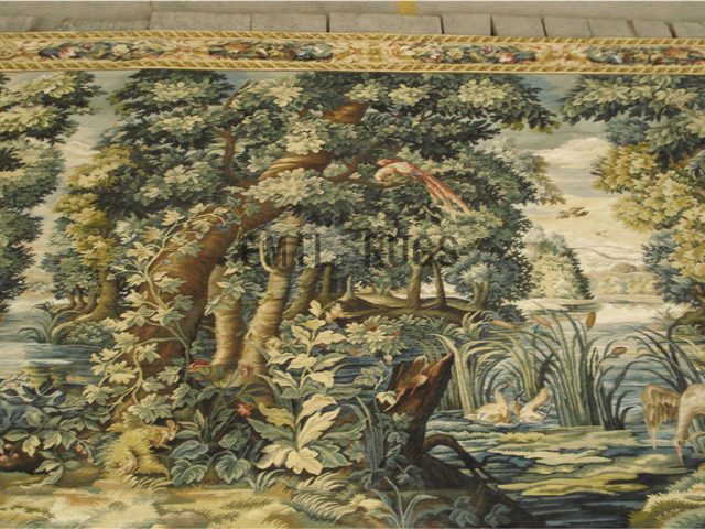 wool antique handmade aubusson gobelin 7'x 10' tapestries wall hangings